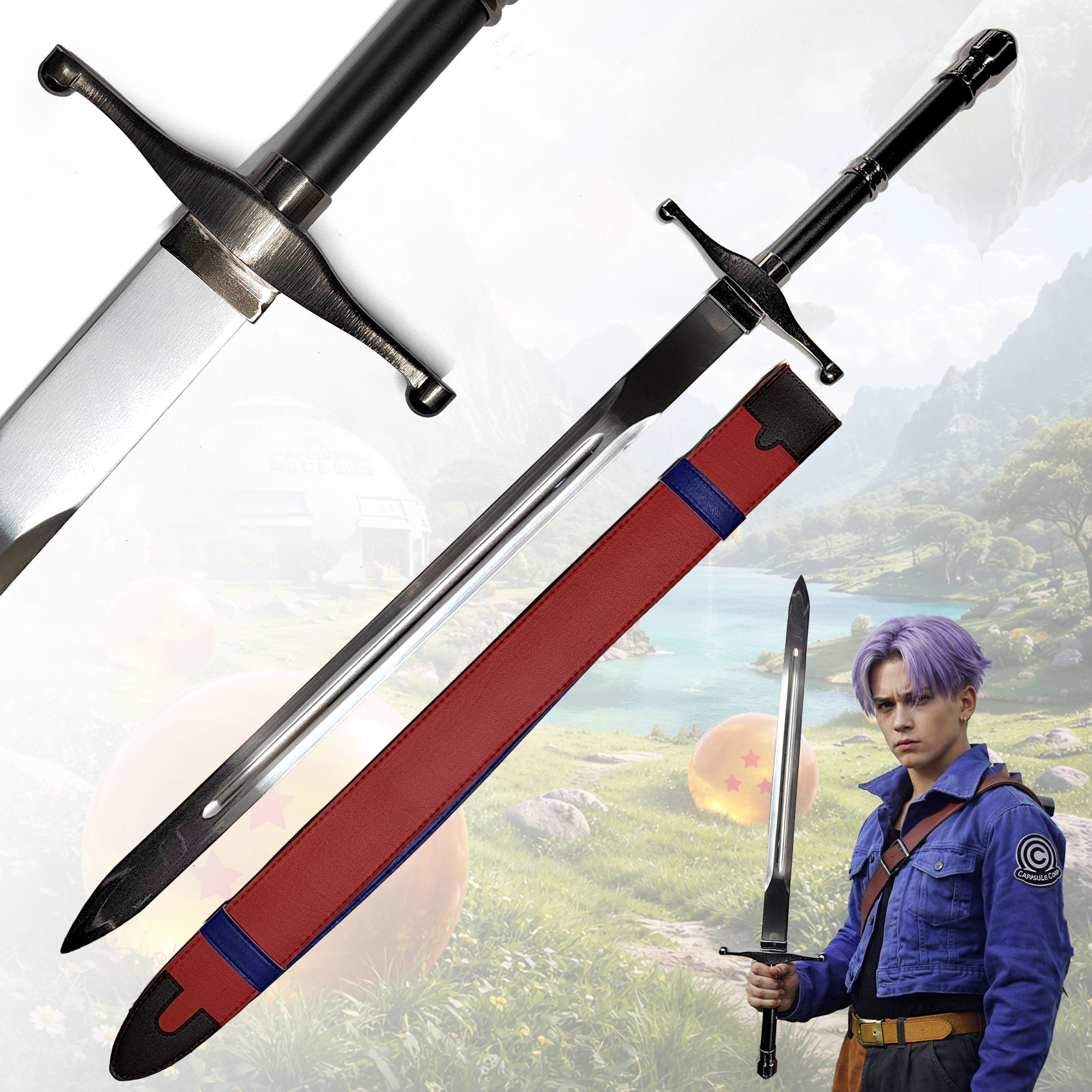 Dragon Ball Z: Future Trunks' Schwert mit tragbarer Rückenscheide